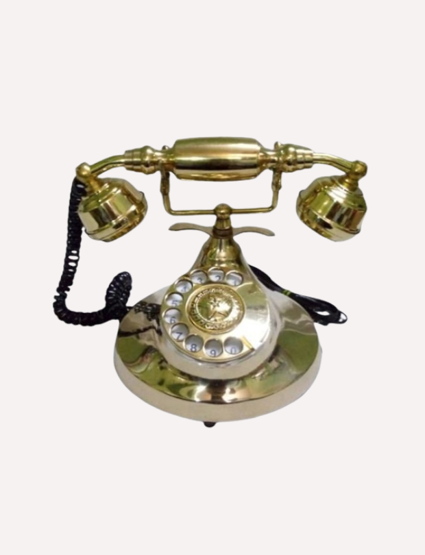 This is an 19th Century telephone made up of brass